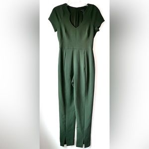 Black Halo Green Gypsy Rose Short Sleeve Jumpsuit